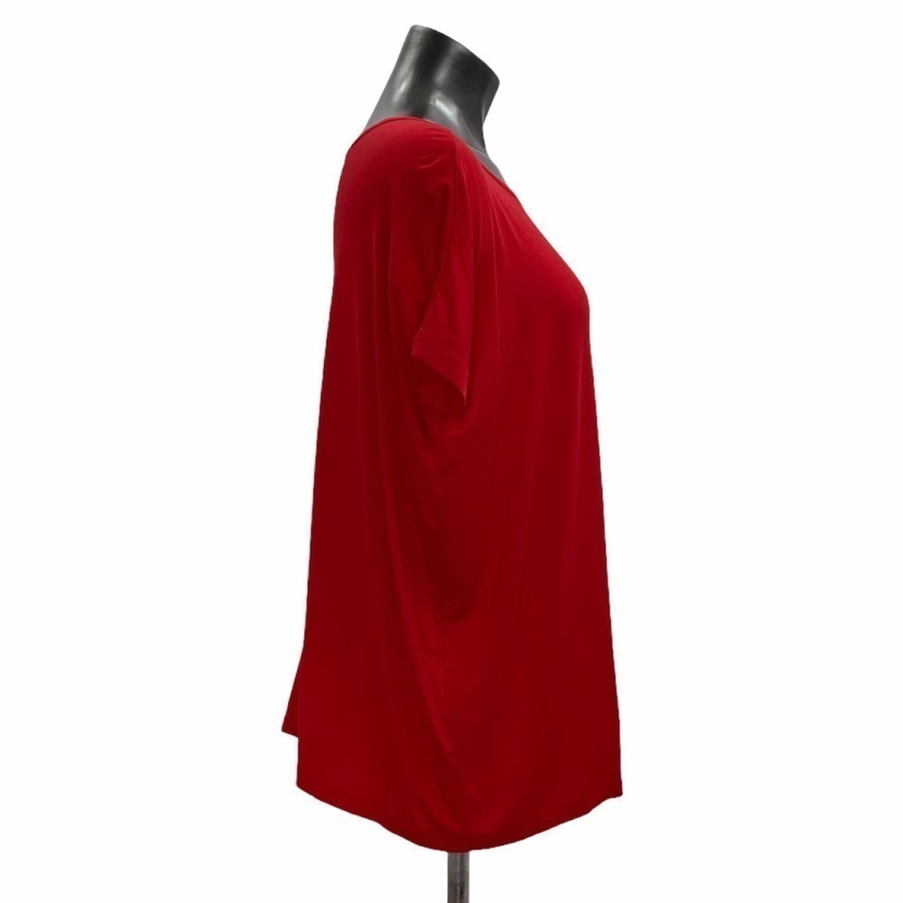 PIKO Red Short Sleeve Bamboo Crew Neck T-Shirt - Picture 4 of 10